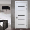 White waterproof simple wood plastic door