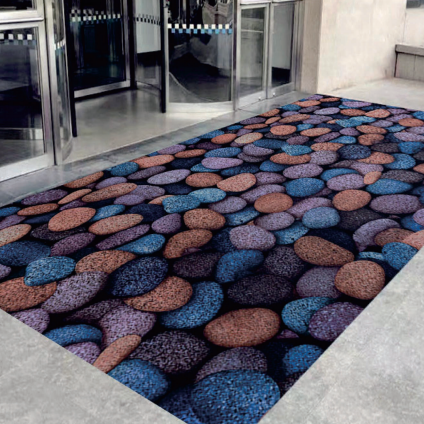 Floral Pattern Slip Resistant PVC Carpet for Computer Rooms 