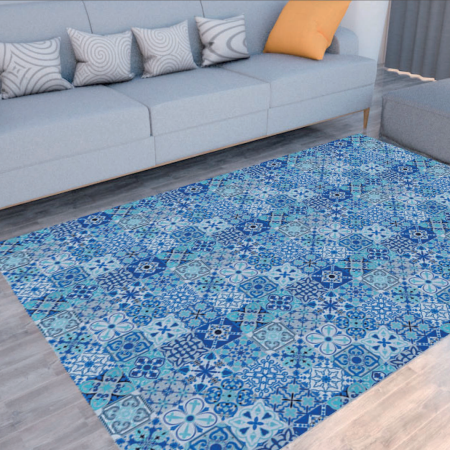 Floral Pattern Slip Resistant PVC Carpet for Computer Rooms 